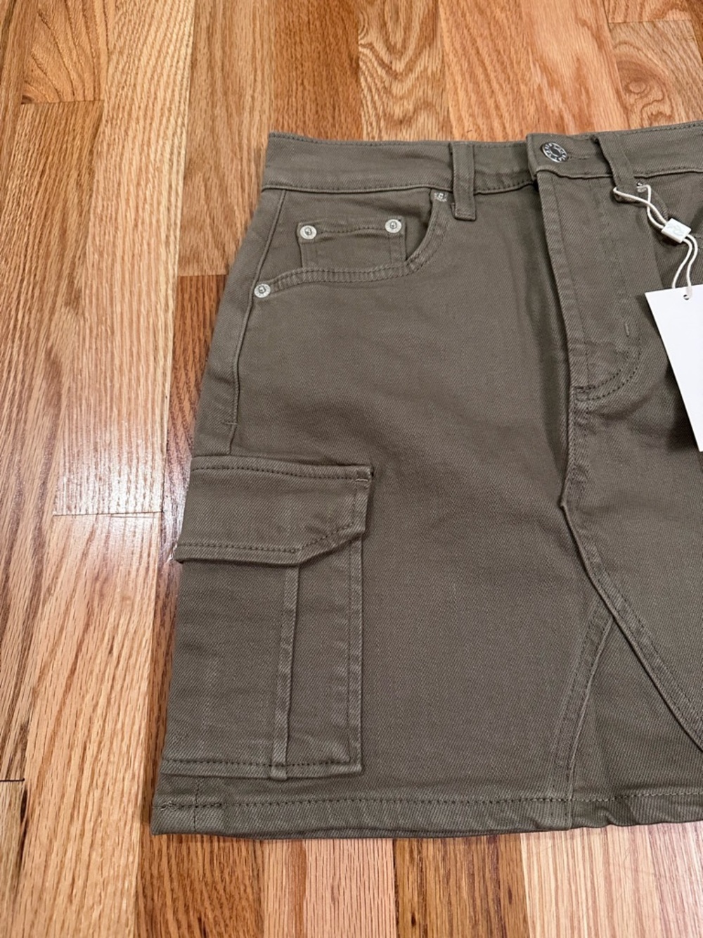 NWT Rails Laurel Stretch Cotton Cargo Skirt, Washed Olive, Size 23 - Picture 2 of 16